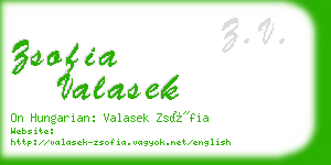 zsofia valasek business card